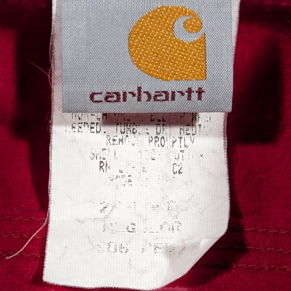 Vintage Carhartt Red Men’s Chamois Flannel Long Sleeve Shirt Size XXL 2XL - Picture 7 of 7
